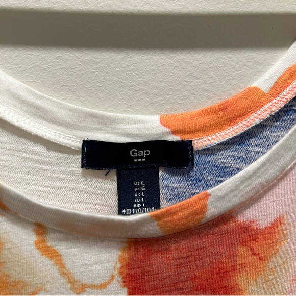 Gap Sleeveless Floral Jersey Dress with Asymmetrical Hem - Size Large - Picture 4 of 5